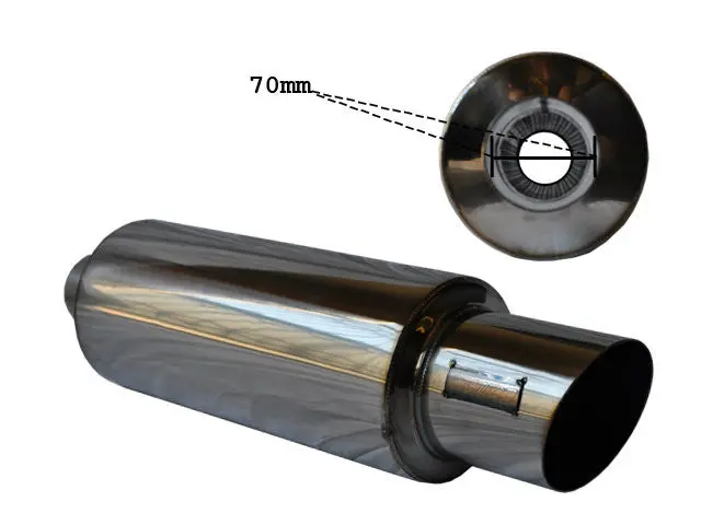 Tsudo S2 Performance 2.75 Inlet Universal Angle Cut 4' Muffler 1
