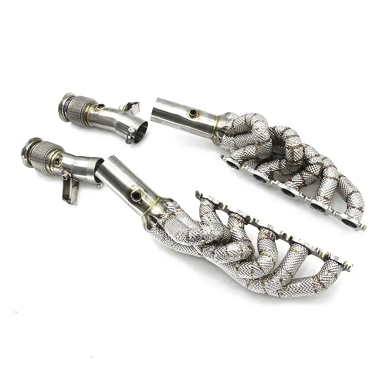 Turbologic Edelstahl Auspuffkrümmer Passend Für Audi R8 ( 42 ) V10 5.2L Modelle 1