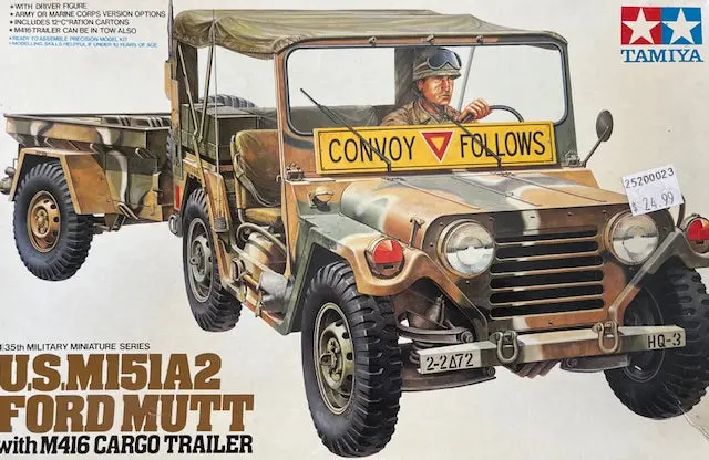 U.S. M151a2 Ford Mutt With M416 Cargo Trailer -1/35 Scale 1