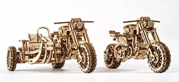 Ugears Motorcycle Scrambler Ugr-10 With Sidecar 1