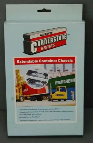 Walthers Cornerstone Ho Scale Extendable Container Chassis 1