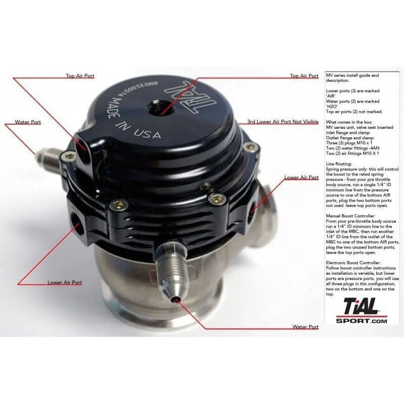 Wastegate Tial Mv-R, Diverse Farben 3