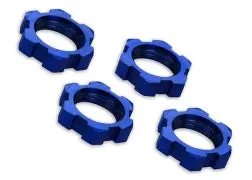 Wheel Nuts, Splined, 17Mm, Serrated (Blue-Anodized) (4) 1