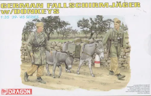 Wwii German Fallschirmjager W/ Donkeys - 1/35 Scale 1
