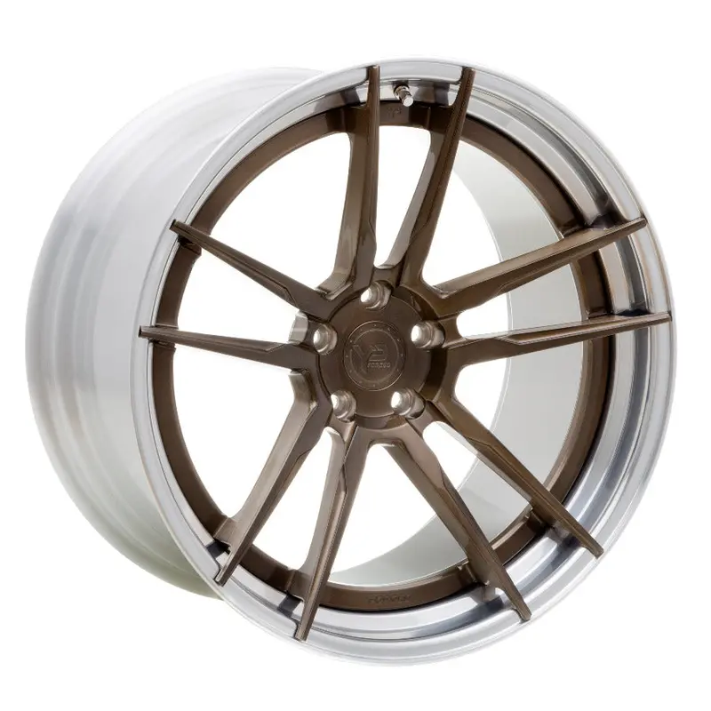 Yido Performance Wheels | Yp 1.2 Forged | Brushed Bronze/Polished Lip 1