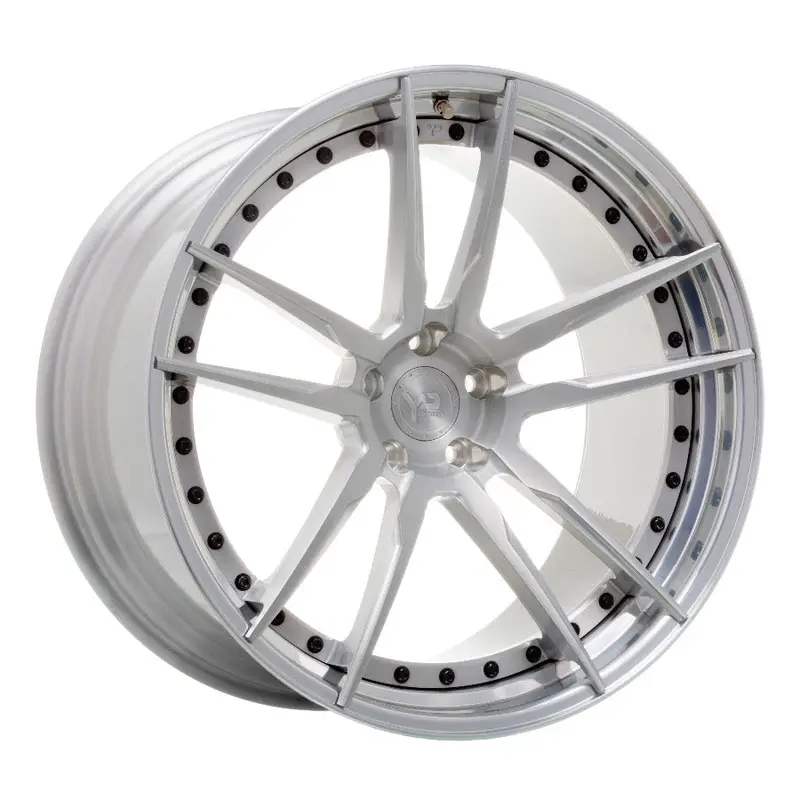 Yido Performance Wheels | Yp 1.2 Forged | Brushed/Polished Lip-Black Hardware 1