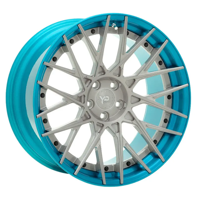 Yido Performance Wheels | Yp 11.2 Forged | Brushed Grey/Brushed Atlantic Lip 1