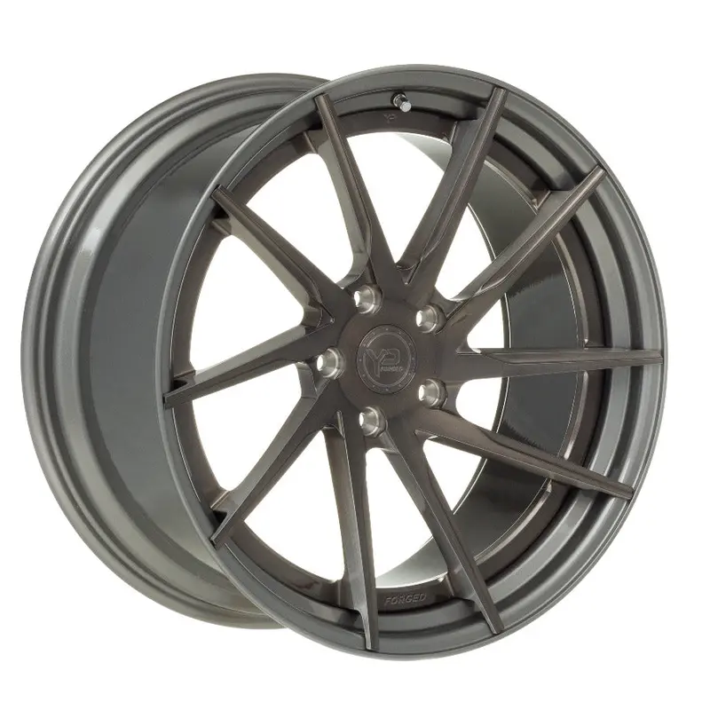 Yido Performance Wheels | Yp 3.2 Forged | Brushed Grey/Matte Gunmetal Lip 1