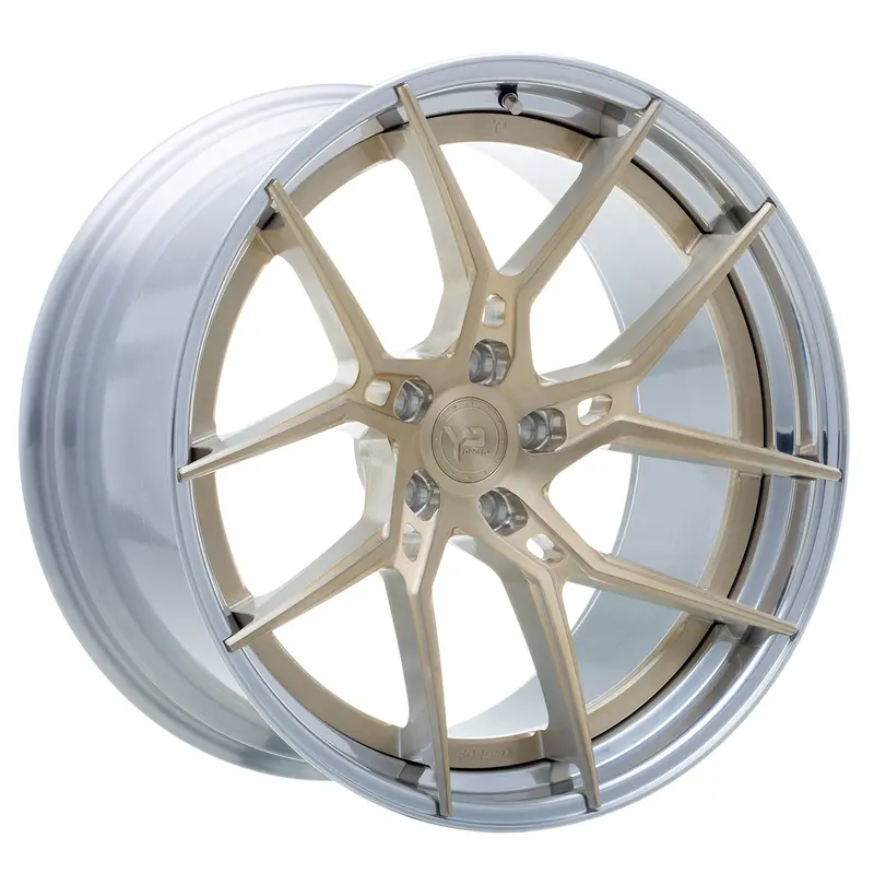 Yido Performance Wheels | Yp 6.2 Forged | Royal Gold/Polished Lip 1
