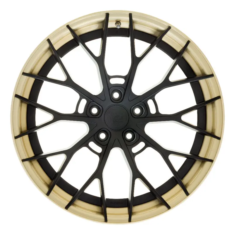 Yido Performance Wheels | Yp 8.2 Forged | Matte Black/Brushed Gold 2