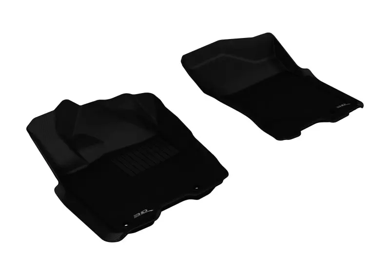 3D Maxpider 2009-2015 Nissan Titan King/Crew Cab Kagu 1St Row Floormat - Black 1