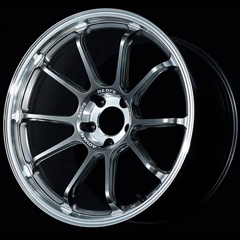 Advan Rz-Df2 Forged Alloy Wheel For Porsche – 20X9", +45 Offset, 5X130 Pcd, 71.6Mm Cb, Diamond Cut & Hyper Platinum Black Finish 1