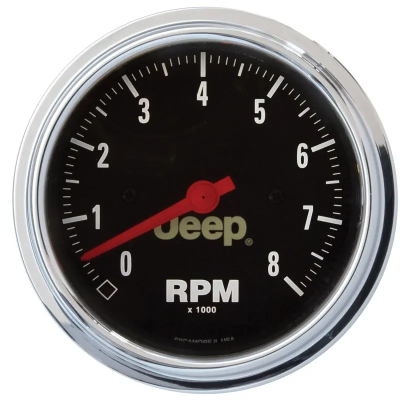 Autometer 85.7Mm In-Dash Tachometer Gauge For Jeep – 8,000 Rpm Range 1