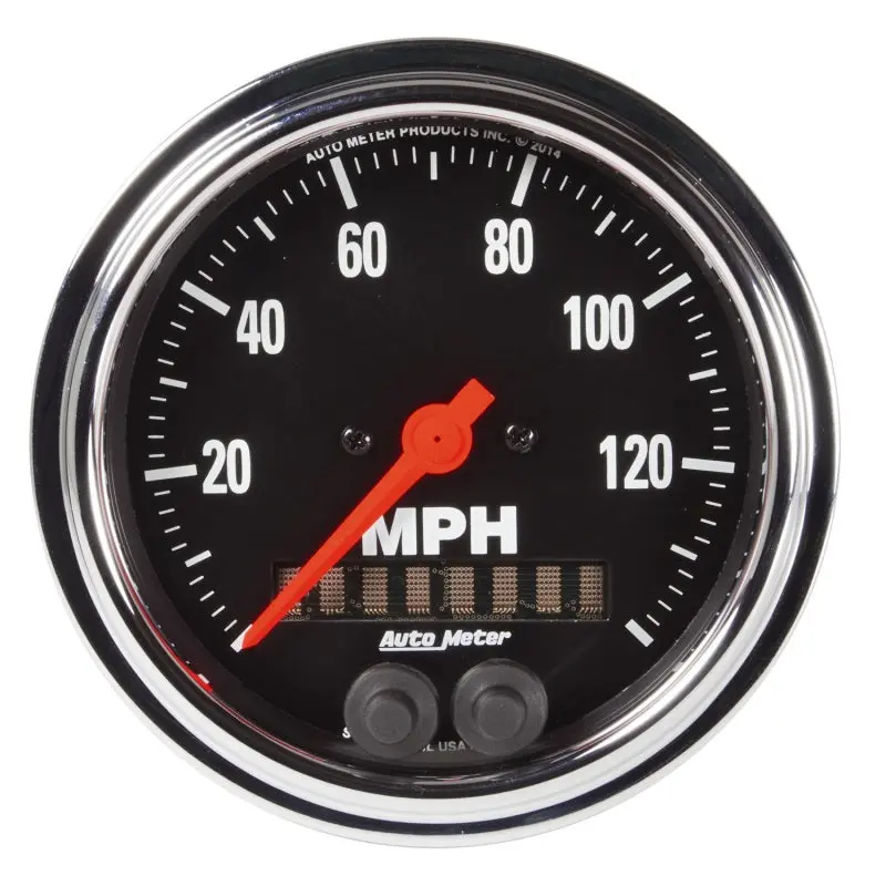 Autometer Traditional Chrome Gps Speedometer – 3-3/8" In-Dash, 0–140 Mph Full Sweep 1