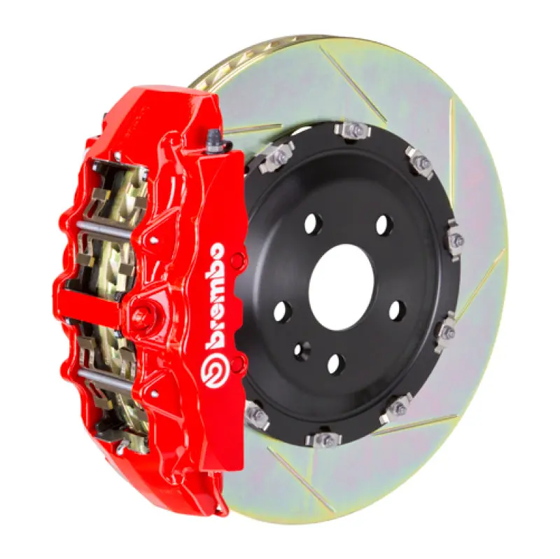 Brembo 17-20 F150 Raptor Front Gt Bbk 6 Piston Cast 2Pc 380X34 2Pc Rotor Slotted Type-1-Red 1