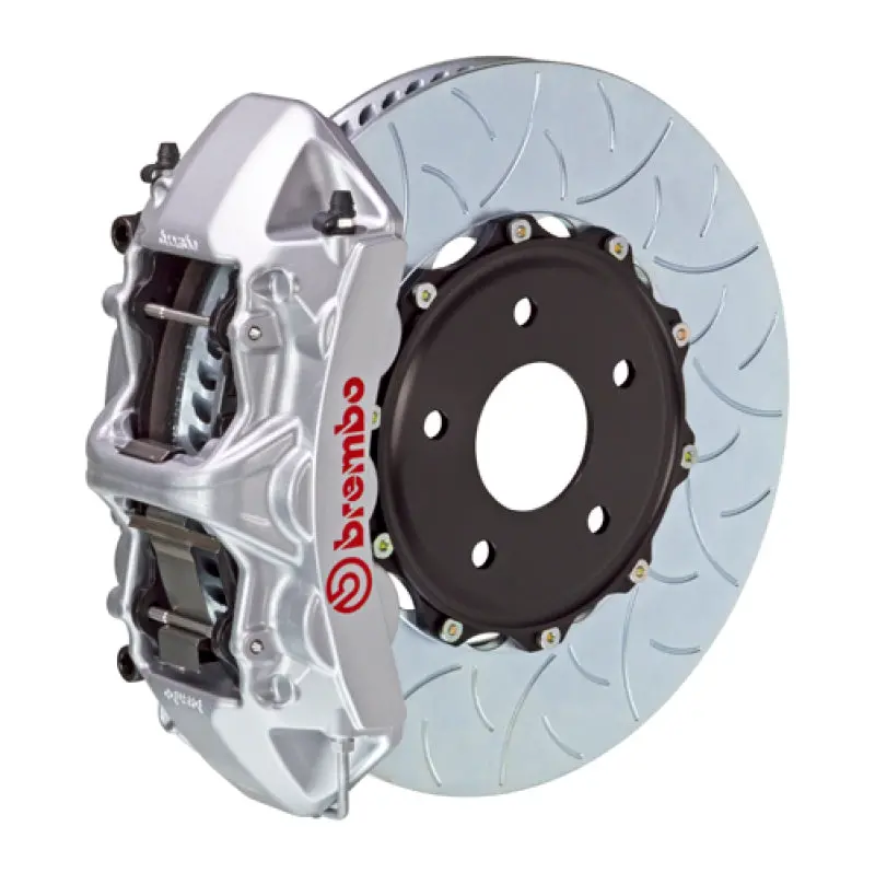 Brembo Front Big Brake Kit For 1999–2007 Mitsubishi Lancer Evolution Vi–Ix – 350X34Mm Slotted Two-Piece Rotors, 6-Piston Calipers 1
