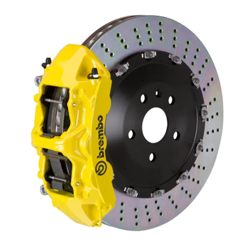 Brembo Gt Big Brake Kit – Front, 6-Piston Calipers & Drilled 405×34Mm Two-Piece Rotors For 2008–2014 Mercedes-Benz C63 Amg (Excluding Black Series) 1