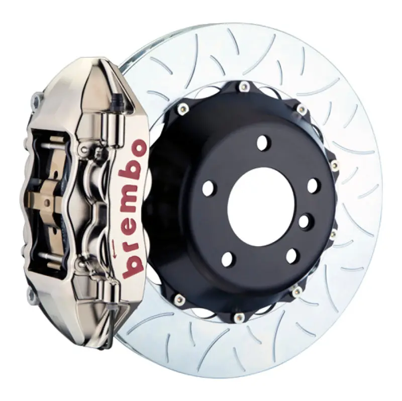 Brembo Gtr Rear Big Brake Kit For 2003–2009 Range Rover – 4-Piston Billet Calipers, 380X28Mm Two-Piece Slotted Rotors (Type 3 Nickel Finish) 1
