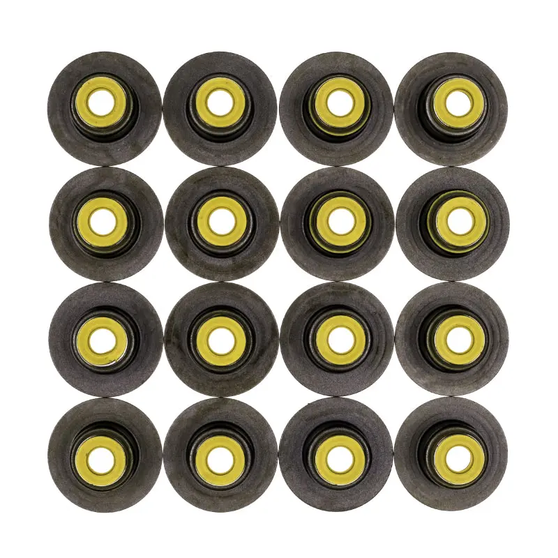 Cometic Metal-Jacketed Valve Stem Seals – Yellow, 0.265" X 0.500" X 0.635" X 1.126", 16-Pack 1
