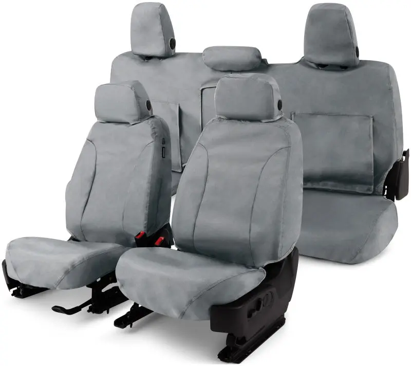Covercraft 09-14 Ford F150/11-16 Waterproof Polyester Seatsaver Custom Front Row Seat Covers - Grey 1