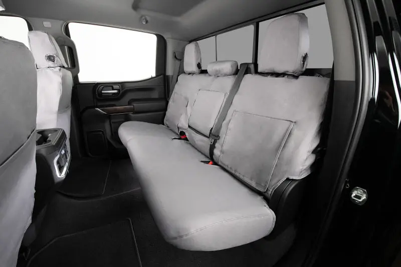 Covercraft Grey Polycotton Seatsaver Covers — Custom Fit For 1998–2002 Dodge Ram Second Row Seats 1