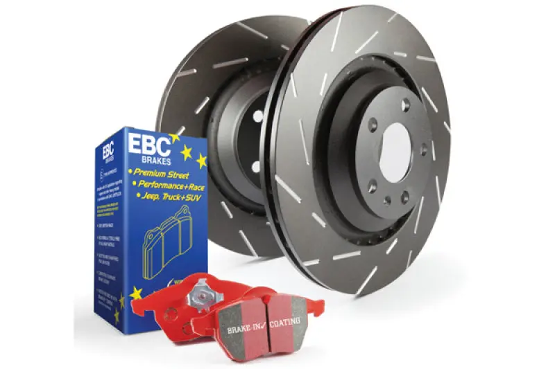 Ebc Brakes S4 Track-Ready Brake Kit — Redstuff Ceramic Pads + Usr Two-Piece Rotors 1