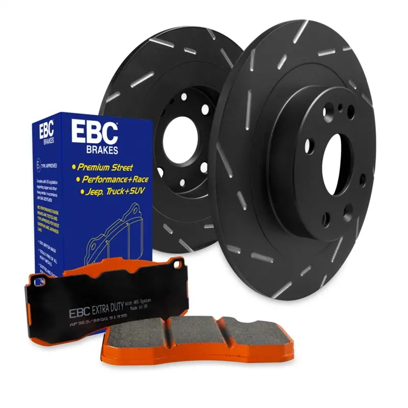 Ebc S15 Brake Kit: Orangestuff Performance Pads + Usr Drilled & Slotted Rotors 1