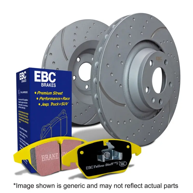 Ebc S5 Brake Kit – Yellowstuff Pads + Gd Grooved Rotors, Performance Street & Track Use 1