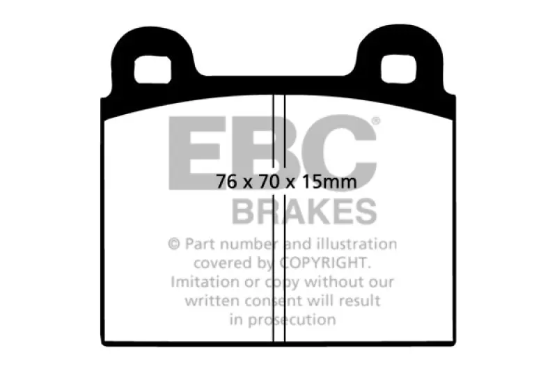 Ebc Yellowstuff Performance Front Brake Pads For 1969–1975 Ferrari 246 Dino 2.4L 1