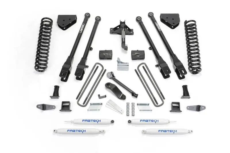 Fabtech 6" 4-Link Lift System – For 2008–2010 Ford F-450/F-550 4Wd, Includes Coilovers & Performance Shocks 1