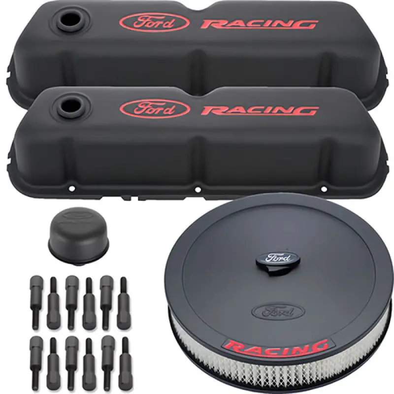 Ford Racing Engine Dress-Up Kit — Complete Black Crinkle-Finish Cover Set For V8 Engines 1