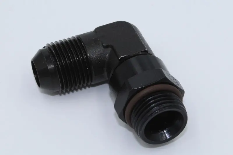 Fragola -10An To 7/8"–14 (10-Tpi) 90-Degree Swivel Fitting – Black Anodized 1