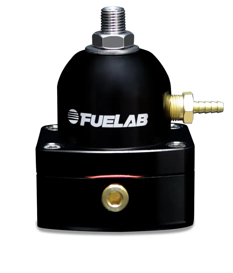 Fuelab Adjustable Efi Fuel Pressure Regulator – 90–125 Psi, Inline Design W/ -6An Inlet & Return, Black 1