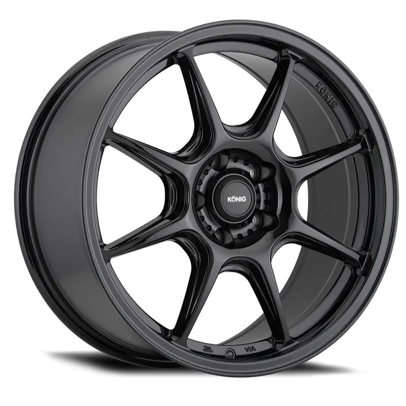 Konig Lockout 18X8.5 Inch Gloss Black Wheel - 5X100 Bolt Pattern, 43Mm Offset 1