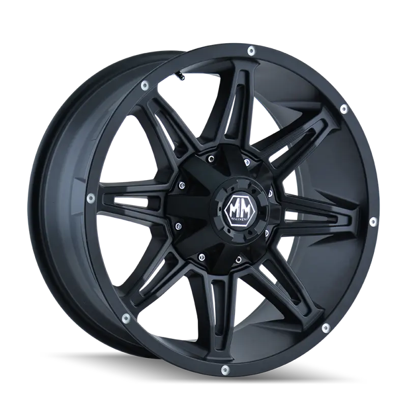 Mayhem Rampage Forged Wheel – 20X10”, 5X127 Bolt Pattern, -25Mm Offset, 87Mm Hub Bore, Matte Black 1
