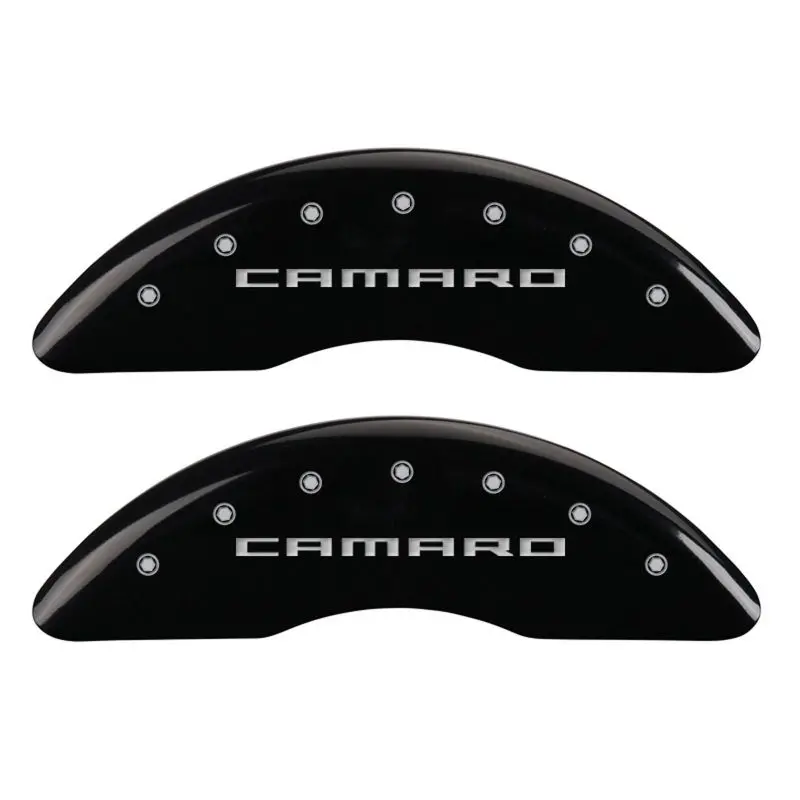 Mgp Engraved 4-Piston Caliper Covers – Front For Camaro Gen 5, Rear For Ss – Black W/ Silver Accent 2