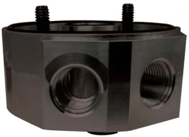 Moroso Gen V/Vi Big Block Chevrolet Oil Filter Adapter With Integrated Cooler 1