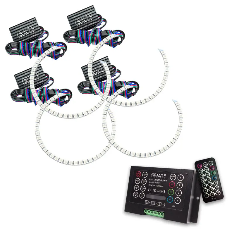 Oracle Colorshift Halo Lighting Kit – Customizable Rgb Led Rings With 2.0 Controller For 2005–2010 Chrysler 300 Base & Touring 1