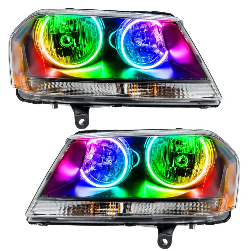 Oracle Colorshift Led Headlight Assembly For 2008–2014 Dodge Avenger Rt – Black Housing, Smd Technology (Controller Not Included) 1
