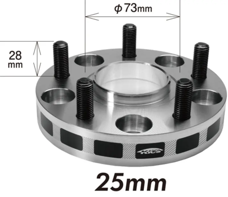 Project Kics 25Mm Thick 12X1.25 56Mm Hub 5-114.3 Wide Tread Spacers 1