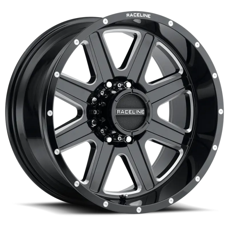 Raceline 940M Hostage 18×9 Inch Black & Milled Alloy Wheel – 5×150 Bolt Pattern, 12Mm Offset, 110.3Mm Hub Bore 1