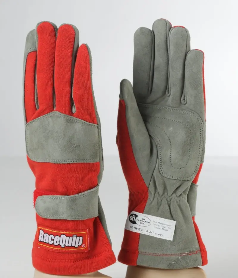 Racequip Sfi-Certified 1-Layer Racing Glove – Red, Small 1