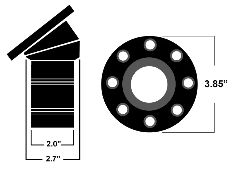 Ridetech Locking Gas Cap For 1967–1968 Chevrolet Camaro – Black Anodized Aluminum 2
