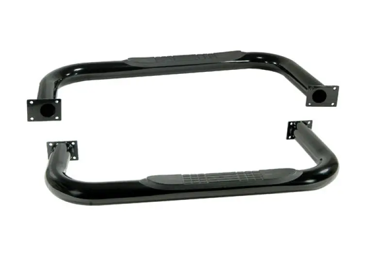 Rugged Ridge 3" Round Side Steps – Black Powder-Coated For 1987–1995 Jeep Wrangler Yj 1
