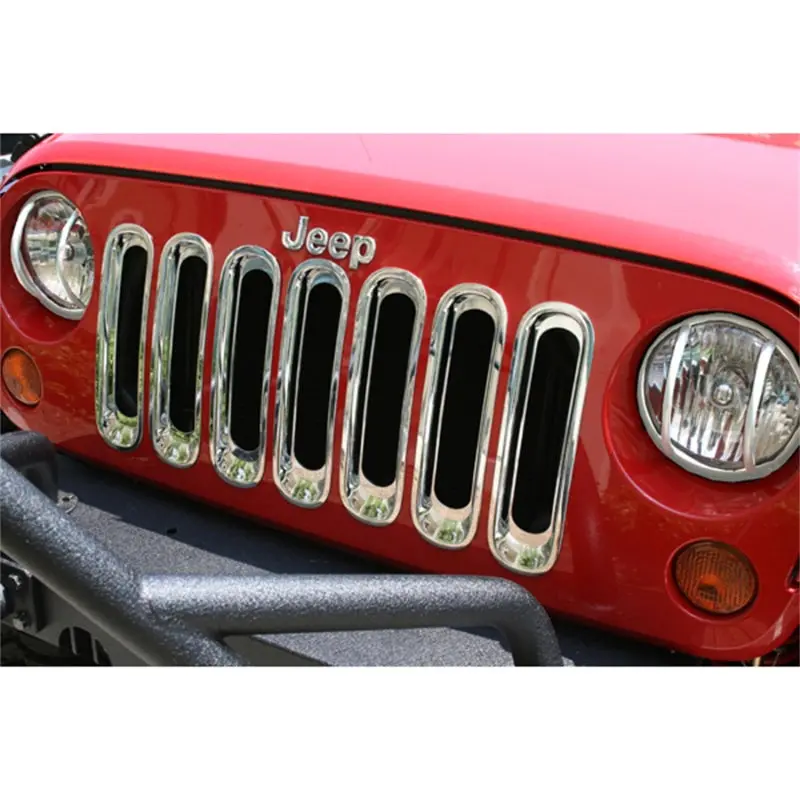 Rugged Ridge Chrome Grille Inserts For 2007–2018 Jeep Wrangler 1