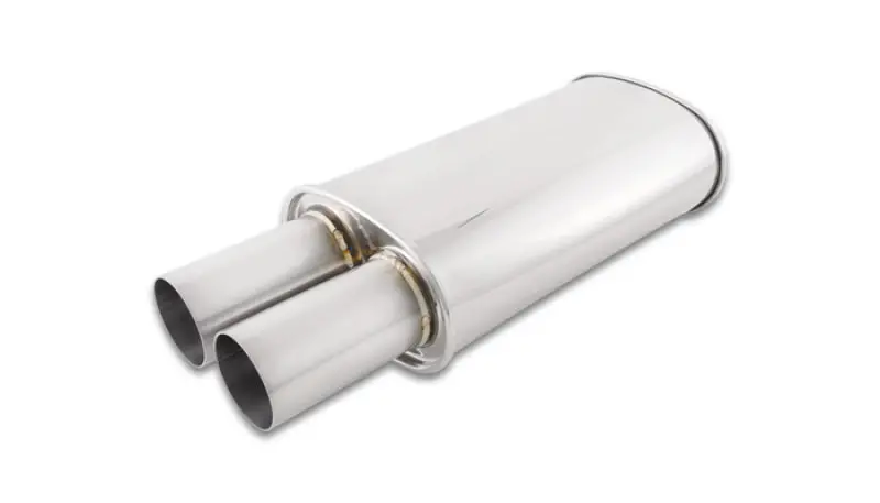 Vibrant Streetpower Oval Muffler With 3-Inch Round Straight-Cut Exhaust Tip – 3-Inch Inlet Diameter 1