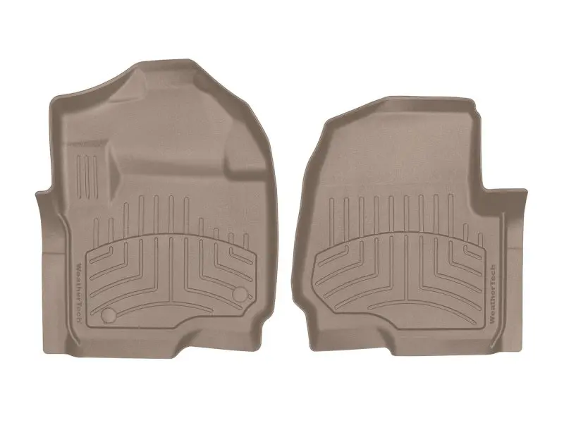 Weathertech Heavy-Duty Front Floor Liners For 2012–2024 Ford Super Duty Trucks (F250–F550) – Tan, Custom Molded 1
