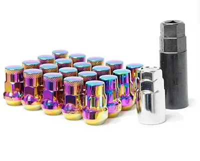 Wheel Mate Muteki Sr35 Close End Lug Nuts W/ Lock Set - Blue 12X1.50 35Mm 1